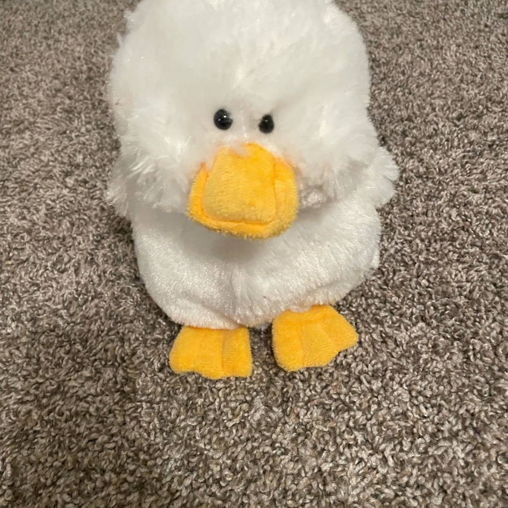 Retired GANZ Webkinz White Duck Plush Stuffed Toy HM148 No Code 9”